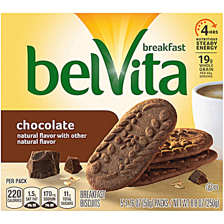 Nabisco Belvita Chocolate Breakfast Biscuits - 5 Pk