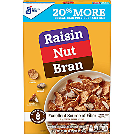 20.8 oz Raisin Nut Bran Breakfast Cereal