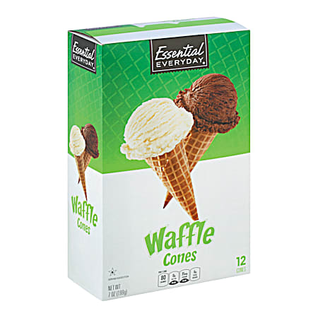 Essential EVERYDAY Waffle Cones - 12 ct