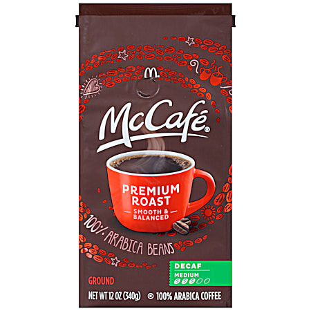 12 oz Premium Medium Roast Decaf Ground Coffee