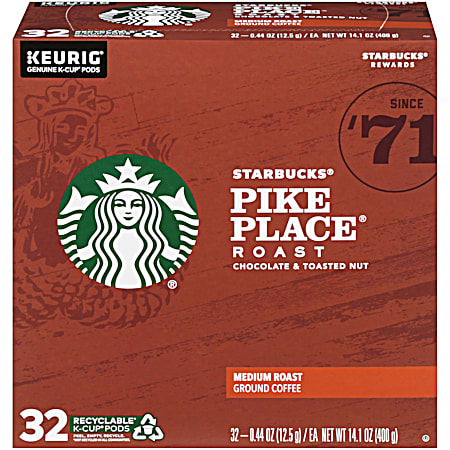 Starbucks Pike Places Medium Roast Single Serve K-Cups