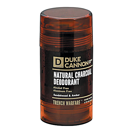 Duke Cannon 2.7 oz Trench Warfare Sandalwood & Amber Natural Charcoal Deodorant
