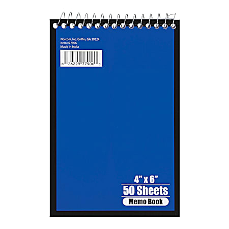 4 in x 6 in Top Wire Memo Book - Assorted