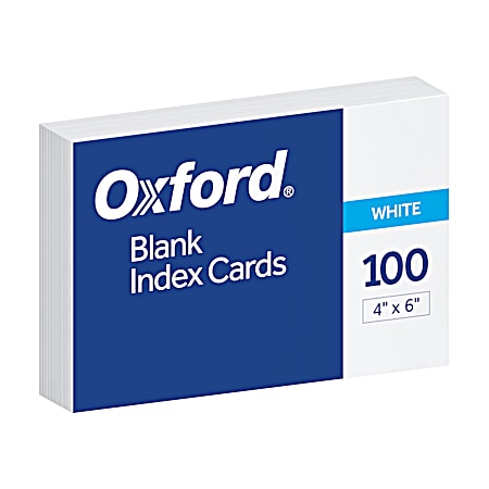 4 in x 6 in Blank Index Cards - 100 ct