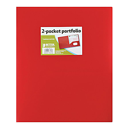 2-Pocket Poly Portfolio - Assorted