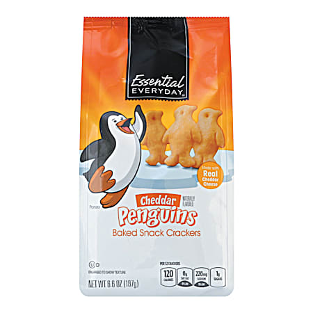 Essential EVERYDAY 6.6 oz Penguins Cheddar Cheese Baked Snack Crackers