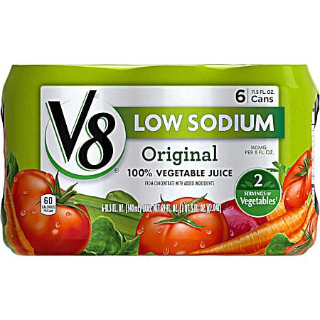 Original 69 oz Low Sodium 100% Vegetable Juice - 6 pk