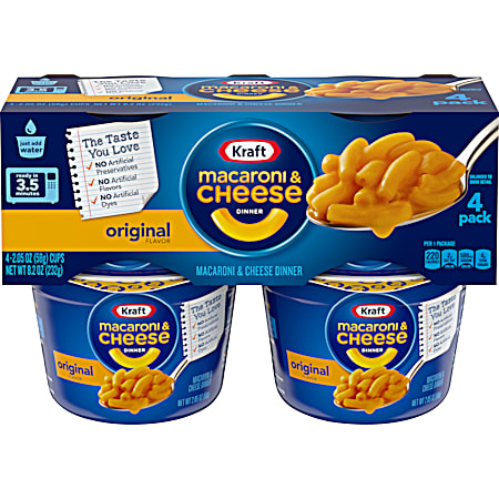 Kraft Original Macaroni & Cheese Cups - 4 pk