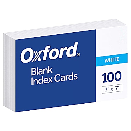 Oxford Index Cards  3  X 5   Blank  100/pkg