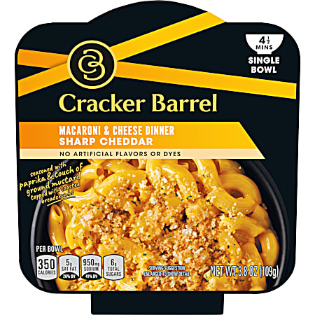Betty Crocker 3.8 oz Sharp Cheddar Single Bowl Mac & Cheese