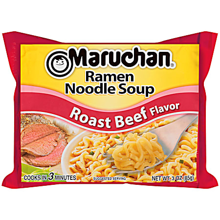 Maruchan 3 oz Ramen Roast Beef Flavor Noodle Soup