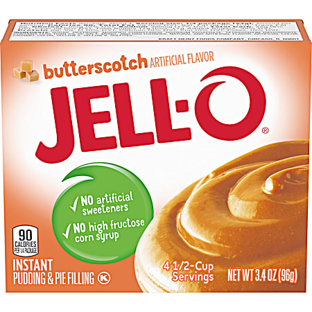 JELL-O Instant Butterscotch Pudding & Pie Filling Mix - 3.4 oz