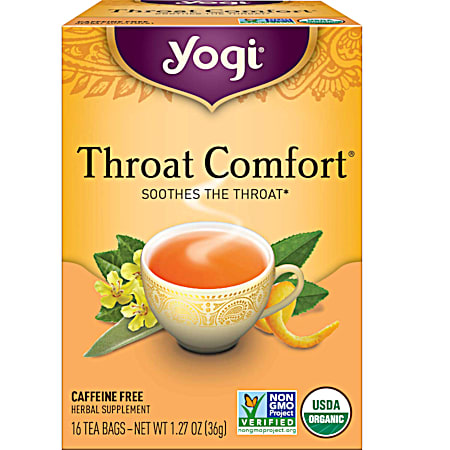 Yogi Throat Comfort Herbal Tea - 16 Ct
