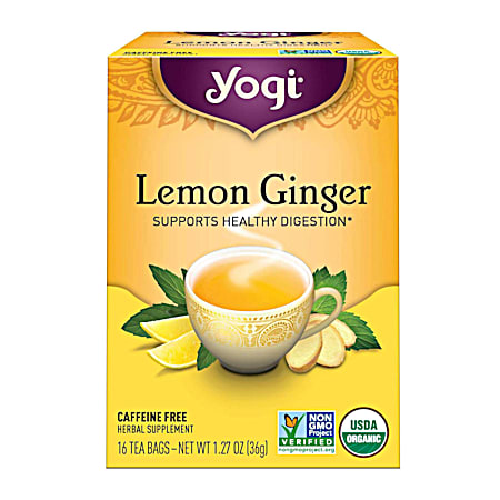 Yogi Lemon Ginger Herbal Tea - 16 Ct