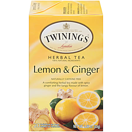 Twinings of London Lemon & Ginger Tea - 20 ct