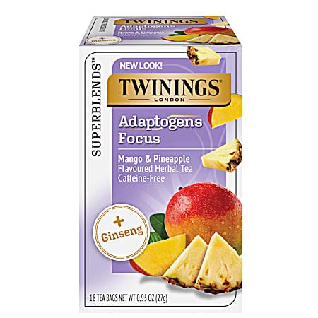 Twinings of London Focus Ginseng, Mango & Pineapple Tea - 18 ct