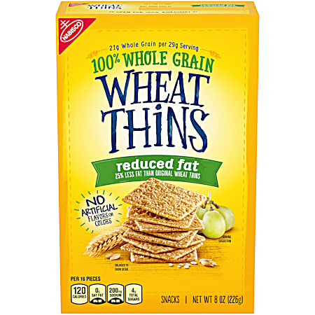 Nabisco Wheat Thins 8 oz Reduced Fat Snack Crackers