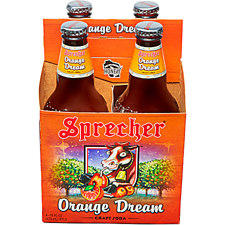 16 oz Craft Orange Dream Soda - 4 pk
