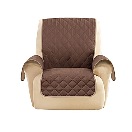 Reversible Taupe/Chocolate Microfiber Chair/Recliner Protector