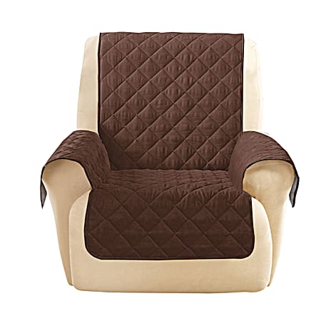 Non-Slip Water-Resistant Chocolate Microfiber Chair/Recliner Protector