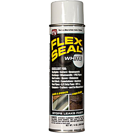 Flex Seal 14 oz White Rubberized Sealant Coating Spray