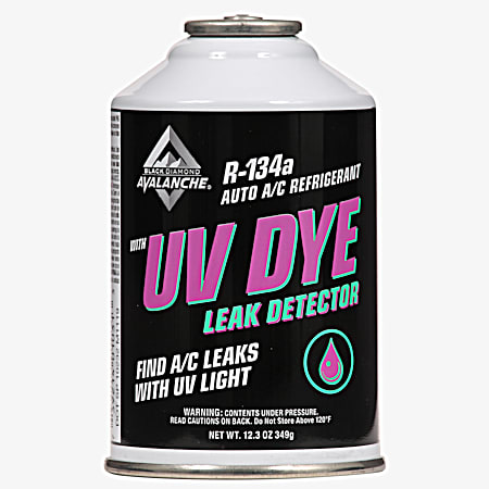 Black Diamond Avalanche 12.3 oz Auto A/C R134a Refrigerant w/ UV Dye Leak Detection