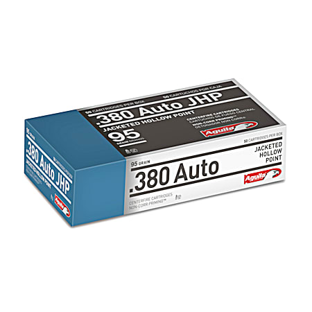 .380 Auto JHP Centerfire Cartridges