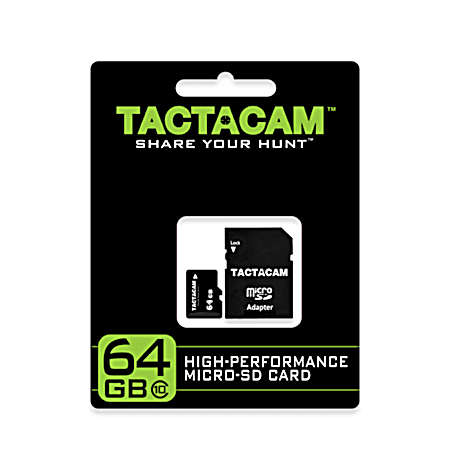 Tactacam Black 64GB SD Card w/ SD adapter