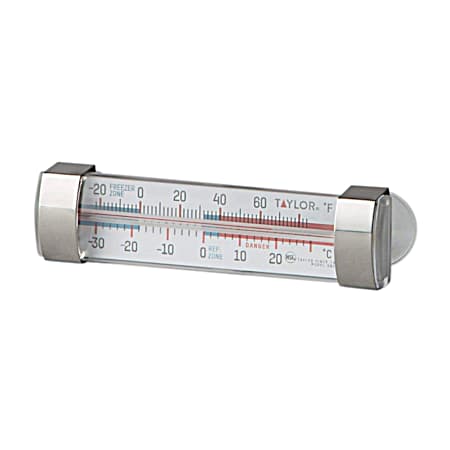 Silver Fridge/Freezer Thermometer