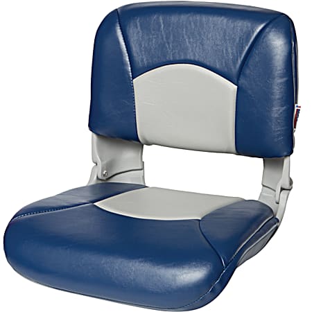 All Weather Blue & Gray Low Back Boat Seat