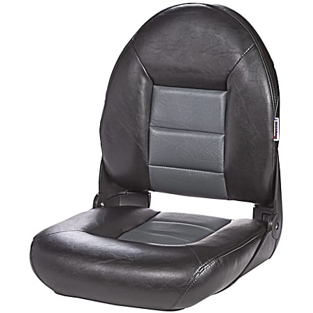 NaviStyle Black & Charcoal High-Back Boat Seat