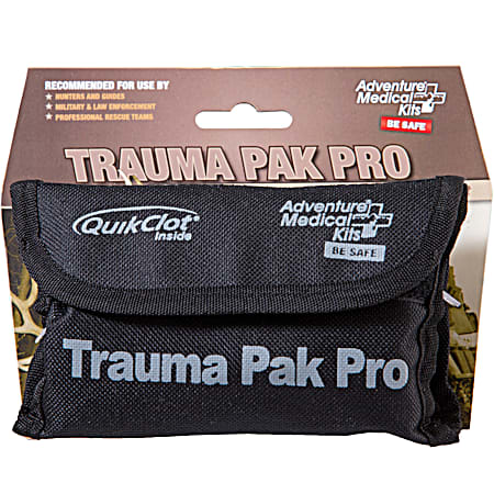 Trauma Pack Pro Black Medical Kit w/ Tourniquet & QuikClot