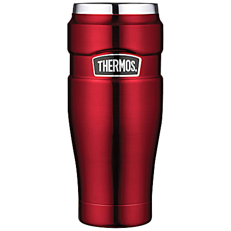16 oz Stainless Steel Cranberry Travel Tumbler