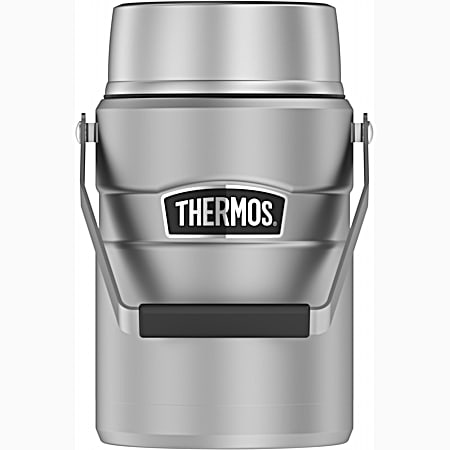 Thermos Stainless King Big Boss 47 oz Matte Steel Stainless Steel Food Jar w/ 2 Inner Containers