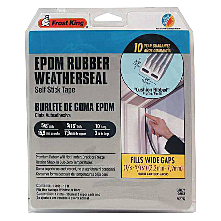 Frost King EPDM Rubber Weatherseal Self Stick Tape