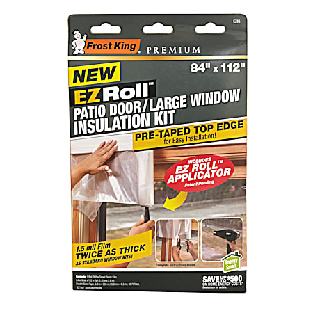 Frost King EZ Roll 3 Pc Clear Patio Door & Large Window Insulation Shrink Kit