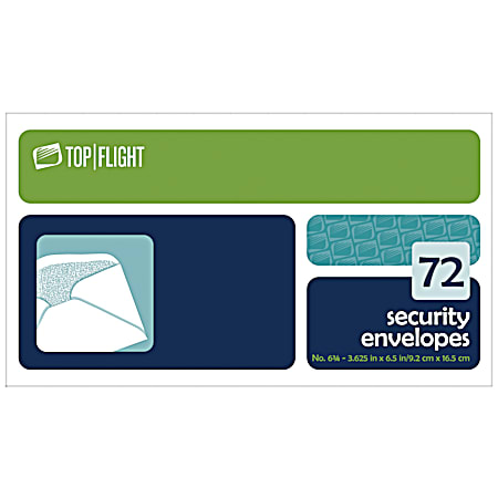 No. 6-3/4 Security Envelopes - 72 Ct