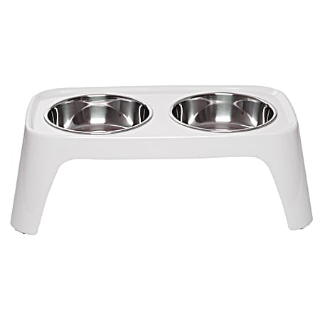 Totally Pooched Elevated Feeder w/ Stainless Bowls