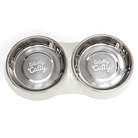 Totally Catty Double Diner Cat Bowls