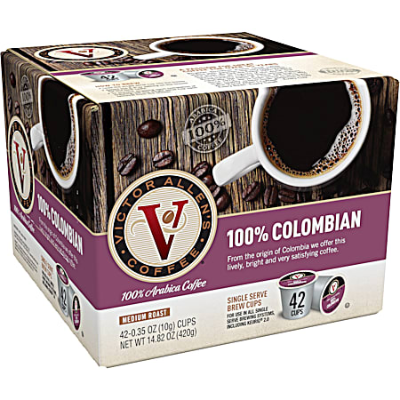 Victor Allen's Coffee 100% Columbian Single Serve Brew Cups