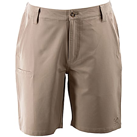 Men's Fishing Twin Reef Khaki Regular Fit Polyester Shorts