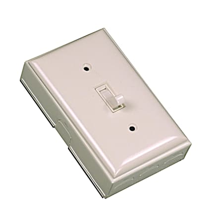Wiremold Ivory 1-Pole Metallic On-Wall Switch Kit w/ Box, Faceplate & Switch