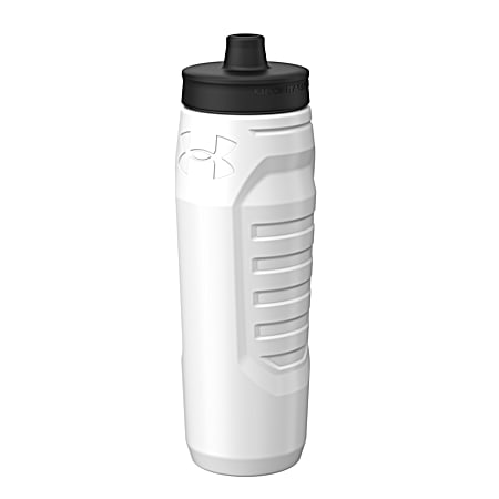 32 oz White Sideline Squeeze Water Bottle