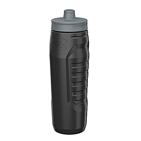 32 oz Black/Pitch Gray Sideline Squeeze Water Bottle