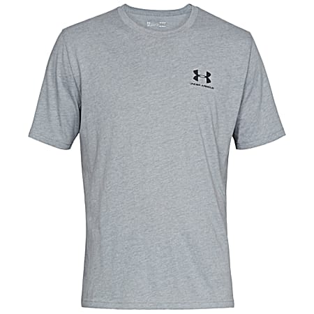 Men's Sportstyle Steel Light Heather Logo Short Sleeve Shirt