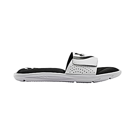 Kids' Ignite VI White/Black Slide Sandals