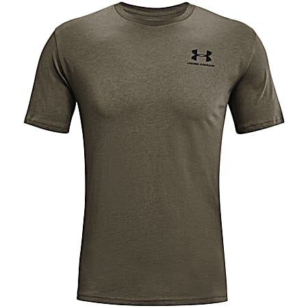 Under Armour Men's UA Left Sport Style Victory Green/Black Crew Neck Short Sleeve T-Shirt