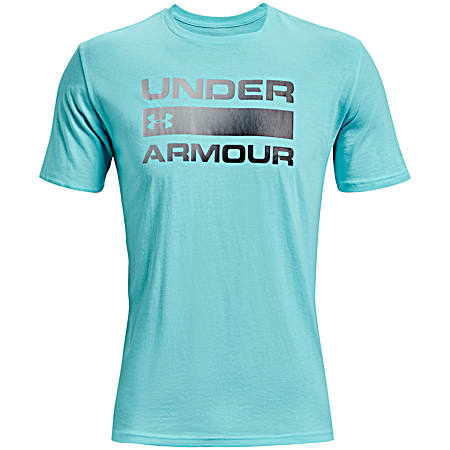 Under Armour Men's UA Team Issue Wordmark Breeze/Pitch Gray Crew Neck Short Sleeve T-Shirt