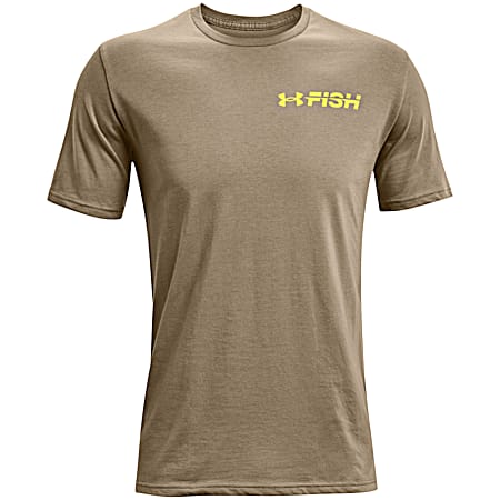 Under Armour Men's UA Bass Strike Bayout/Thistle Green Graphic Crew Neck Short Sleeve T-Shirt