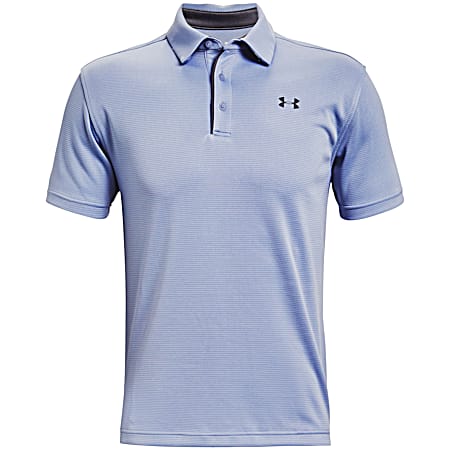 Under Armour Men's UA Tech Washed Blue/Pitched Gray Short Sleeve Polyester Polo Shirt
